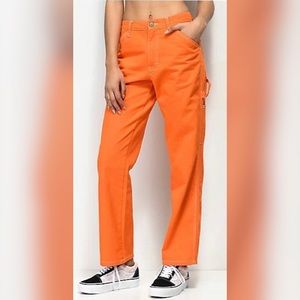 Dickies Orange Cropped Carpenter Pants 25